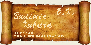Budimir Kubura vizit kartica